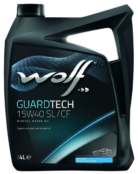 Моторное масло Wolf GuardTech 15W-40 SL/CF, 4л 